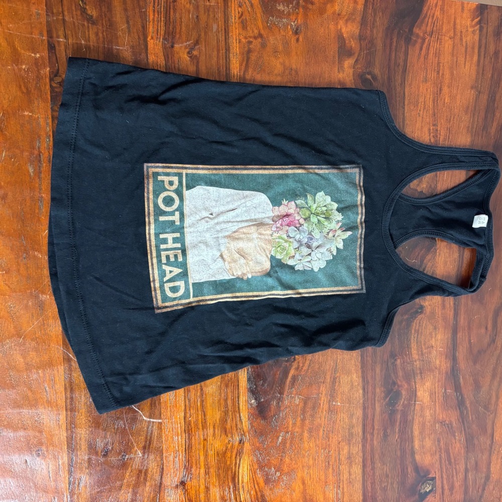 Pot Head Succulent Graphic Racerback Tank Top Ideal by Next Level XS‎